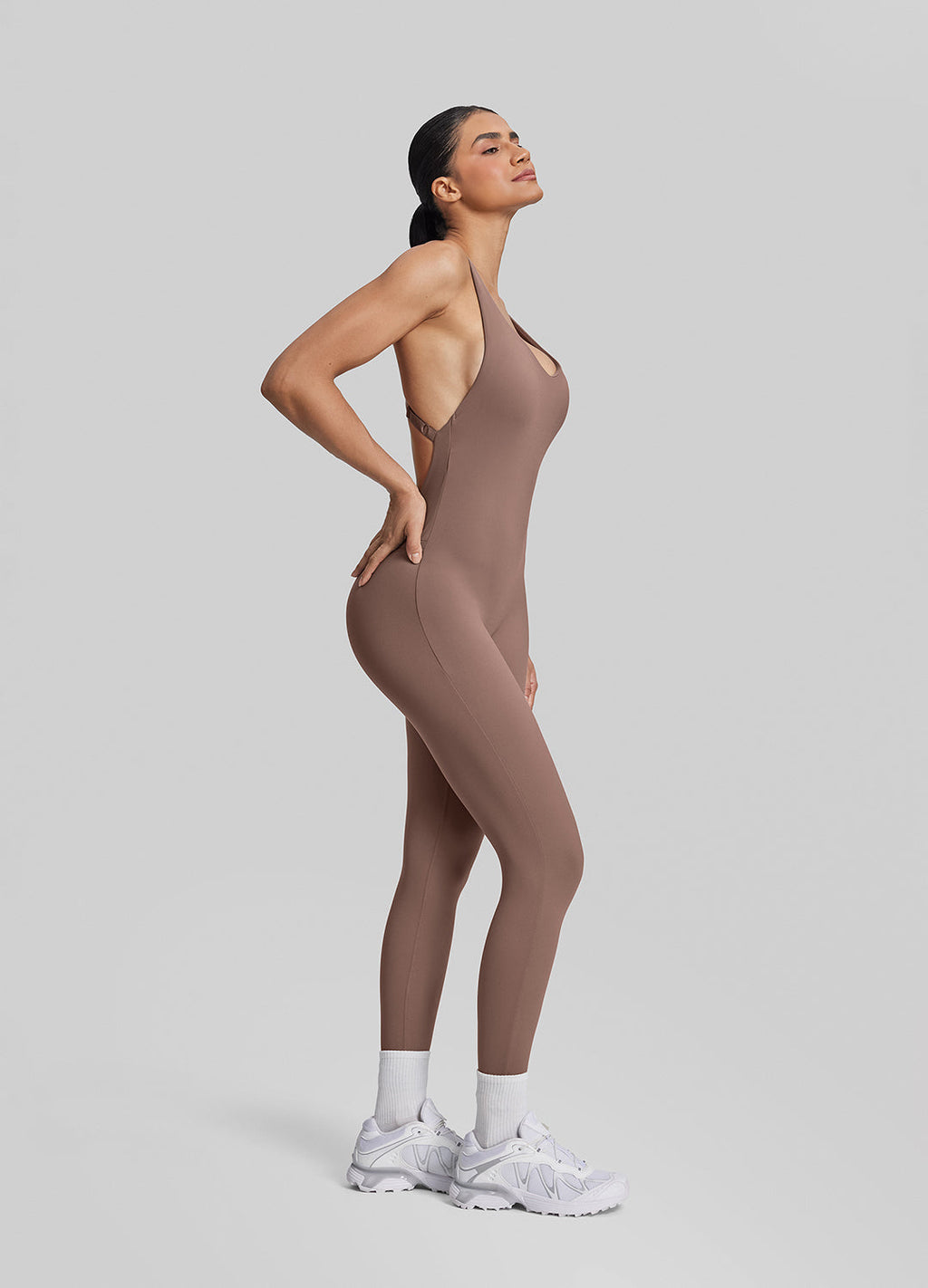 Body Gainant Longue Bretelles Croisées Soutien-Gorge Intégré Anti-Transpiration