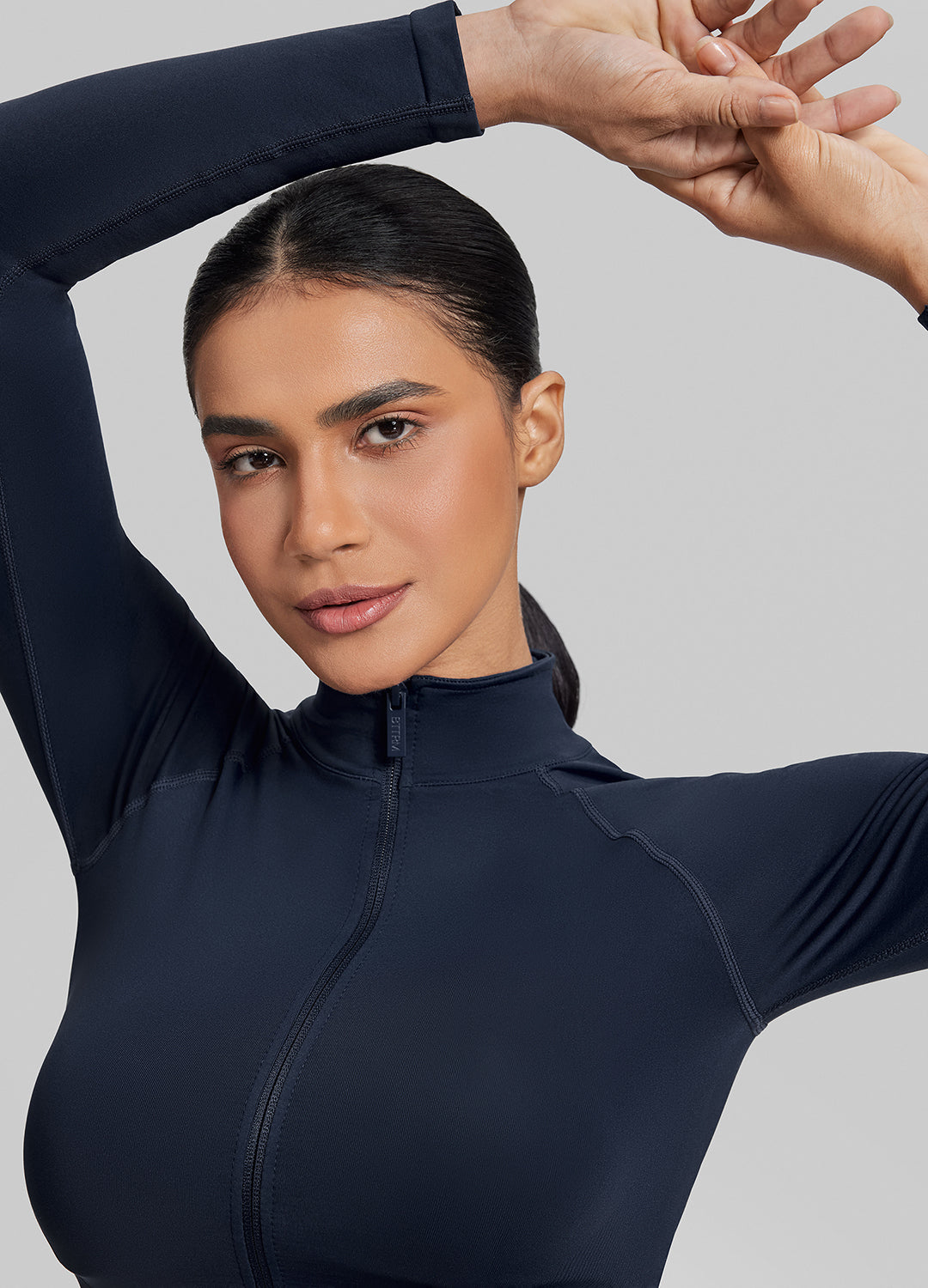 Veste longue sans coutures, respirante et chaude, avec fermeture éclair intégrale