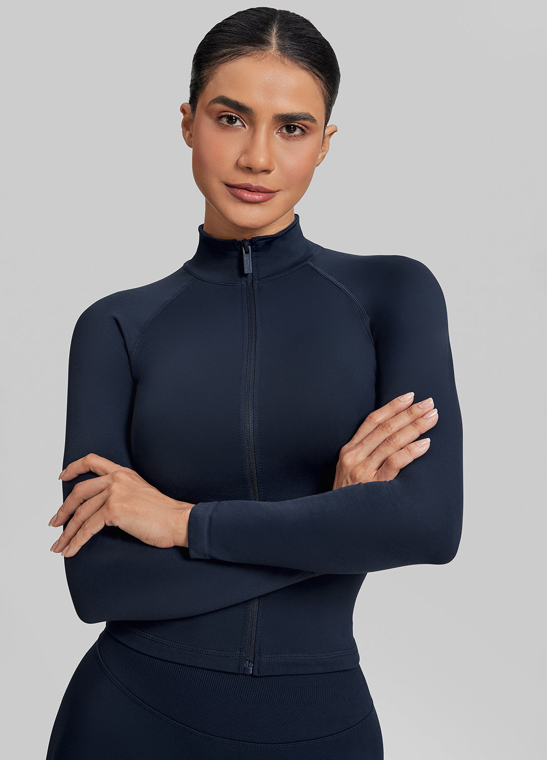 Veste longue sans coutures, respirante et chaude, avec fermeture éclair intégrale