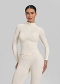 Veste longue sans coutures, entièrement zippée, respirante et chaude