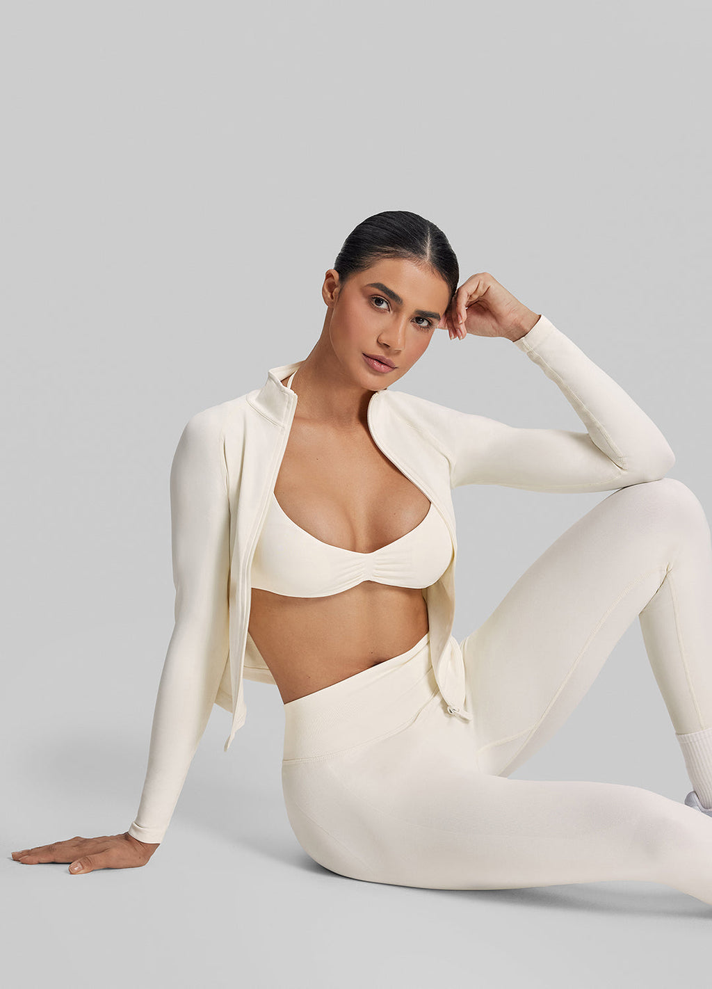 Veste longue sans coutures, entièrement zippée, respirante et chaude