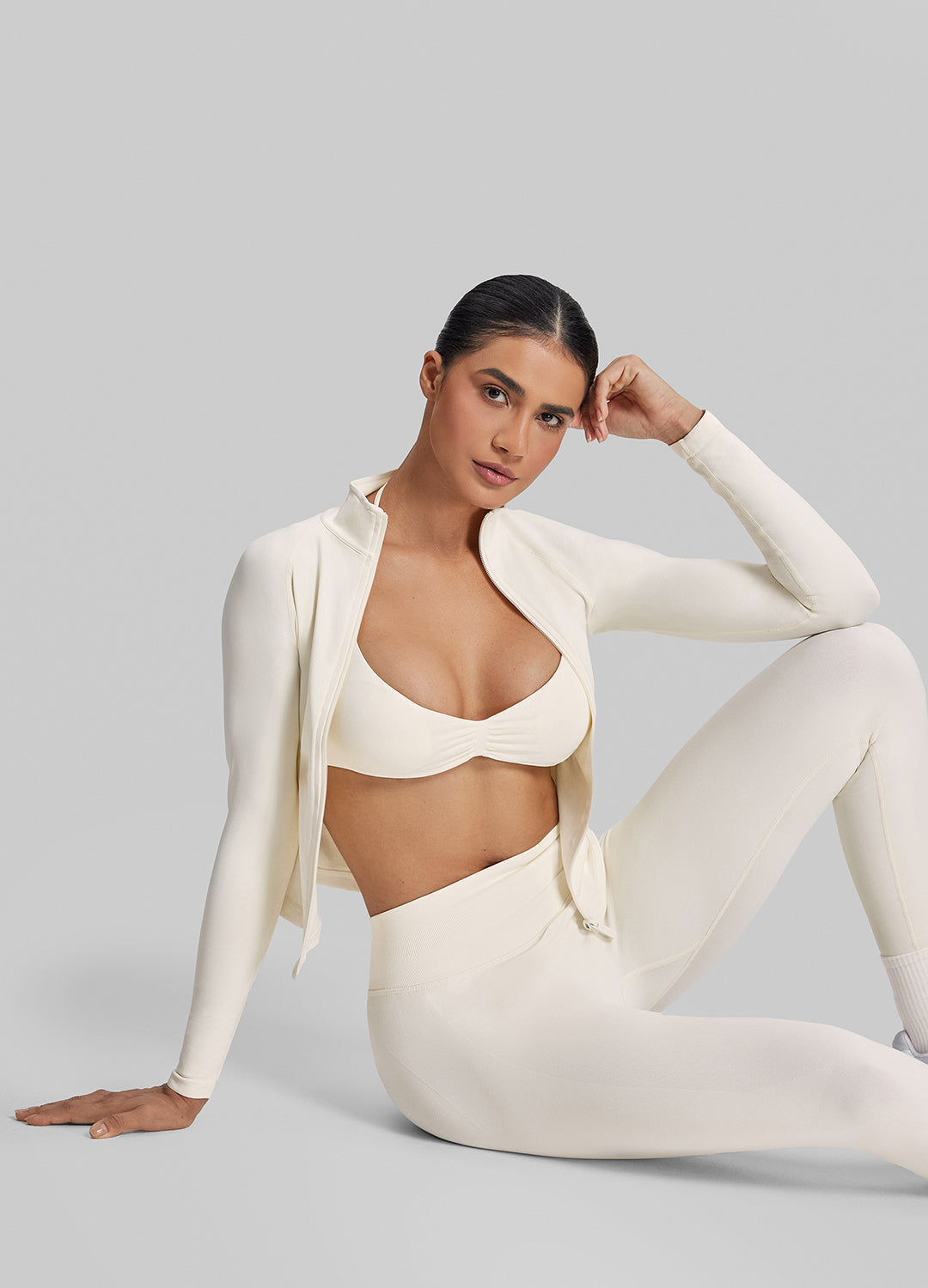 Veste longue sans coutures, entièrement zippée, respirante et chaude