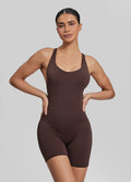 Short moulant, body dos nu avec soutien-gorge intégré anti-transpiration