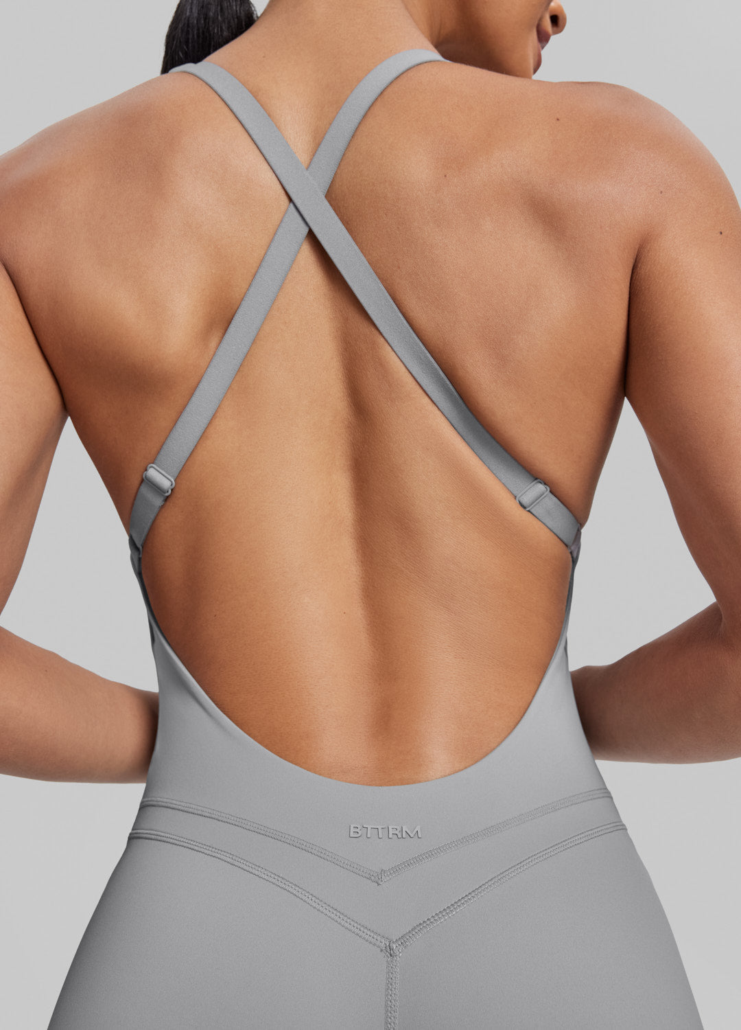 Cuissard moulant dos croisé, justaucorps absorbant la transpiration avec soutien-gorge intégré