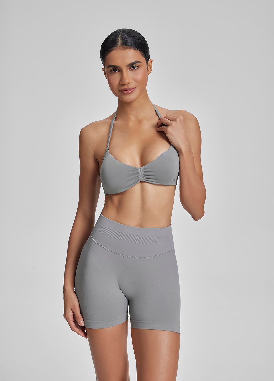 Soutien-gorge dos nu à licou avec bretelles en maille sergée fonctionnelle