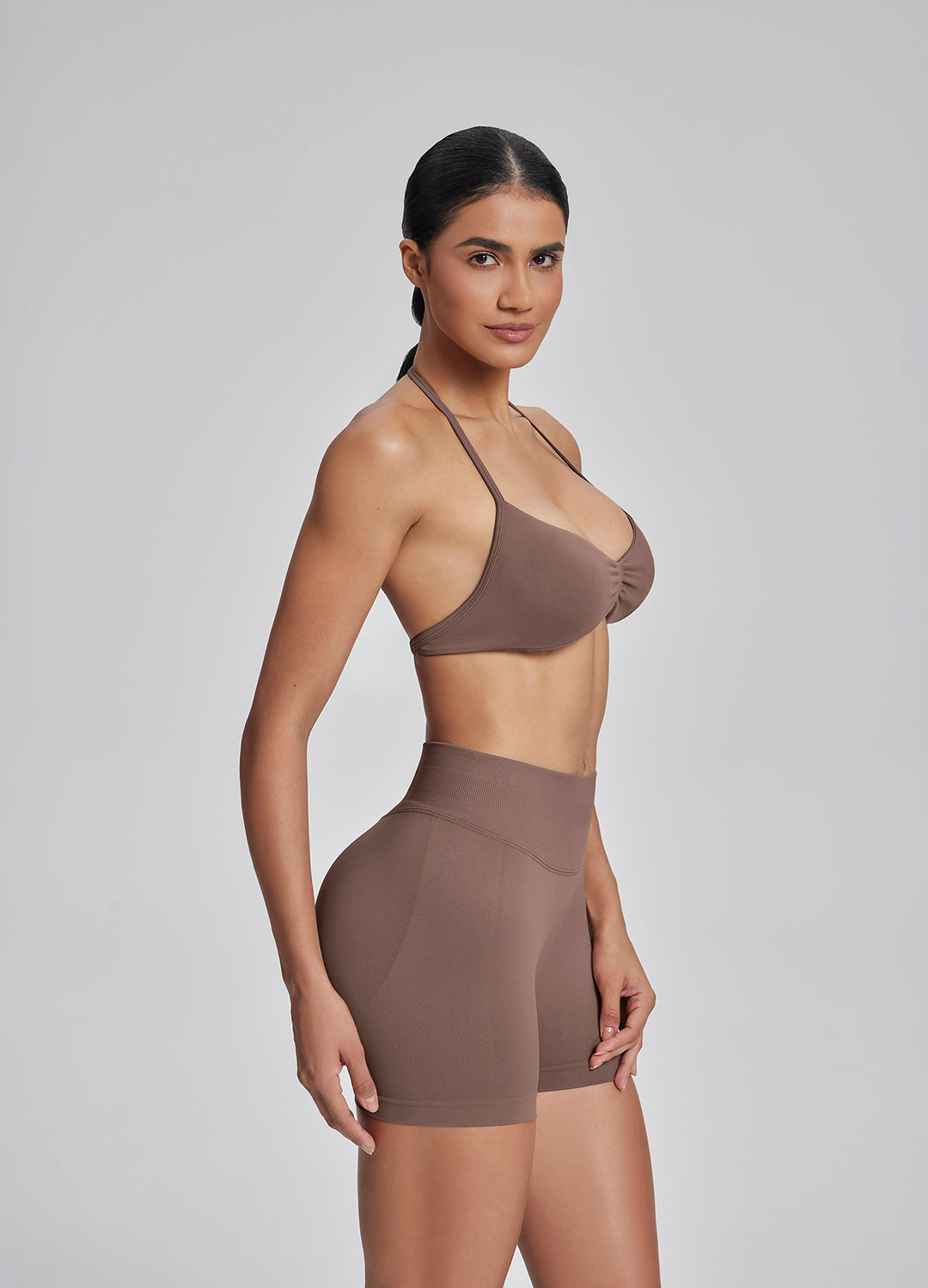 Soutien-gorge dos nu à licou, à bretelles, en tricot de sergé fonctionnel
