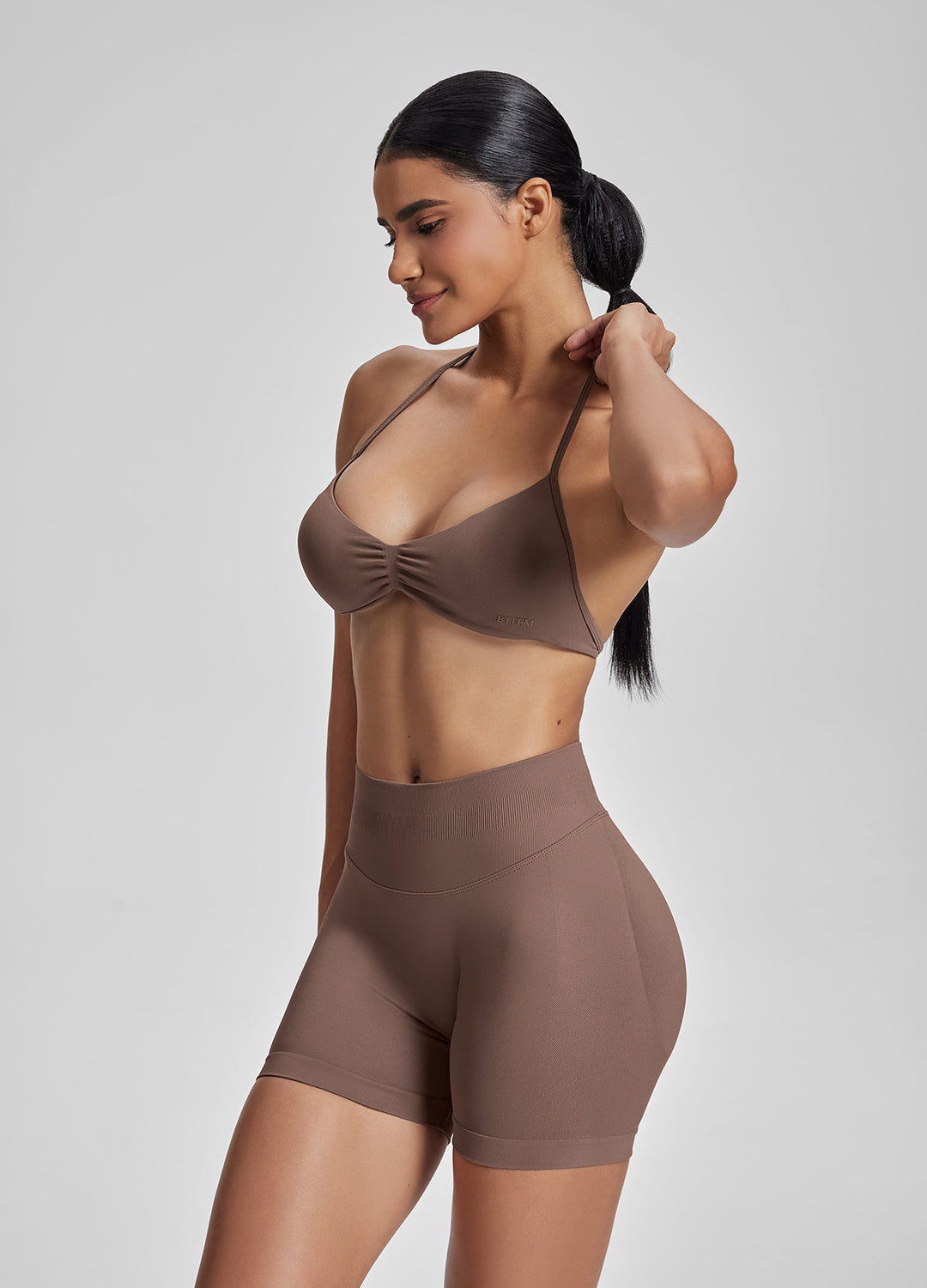 Soutien-gorge dos nu à licou, à bretelles, en tricot de sergé fonctionnel