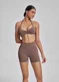 Soutien-gorge dos nu à licou, à bretelles, en tricot de sergé fonctionnel