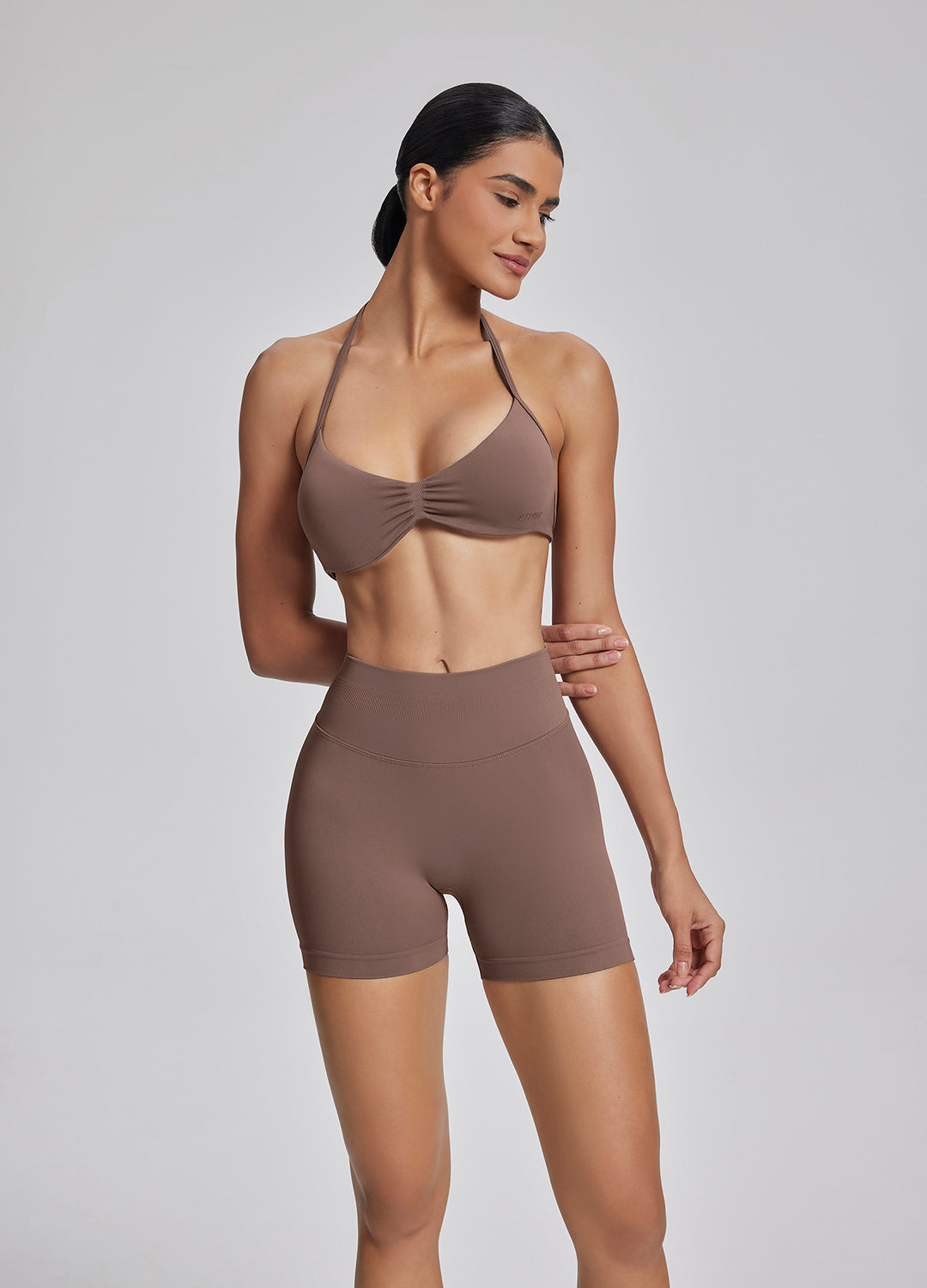Soutien-gorge dos nu à licou, à bretelles, en tricot de sergé fonctionnel