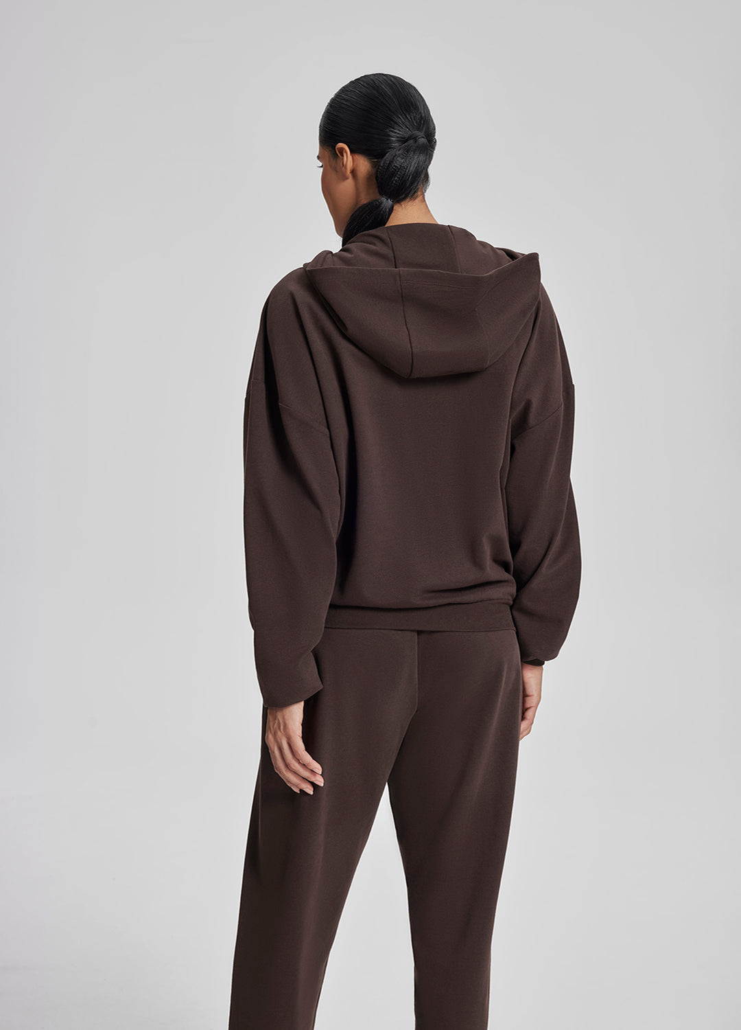 Sweat à Capuche Doux Décontracté Oversize Entièrement Zippé avec Poches Kangourou