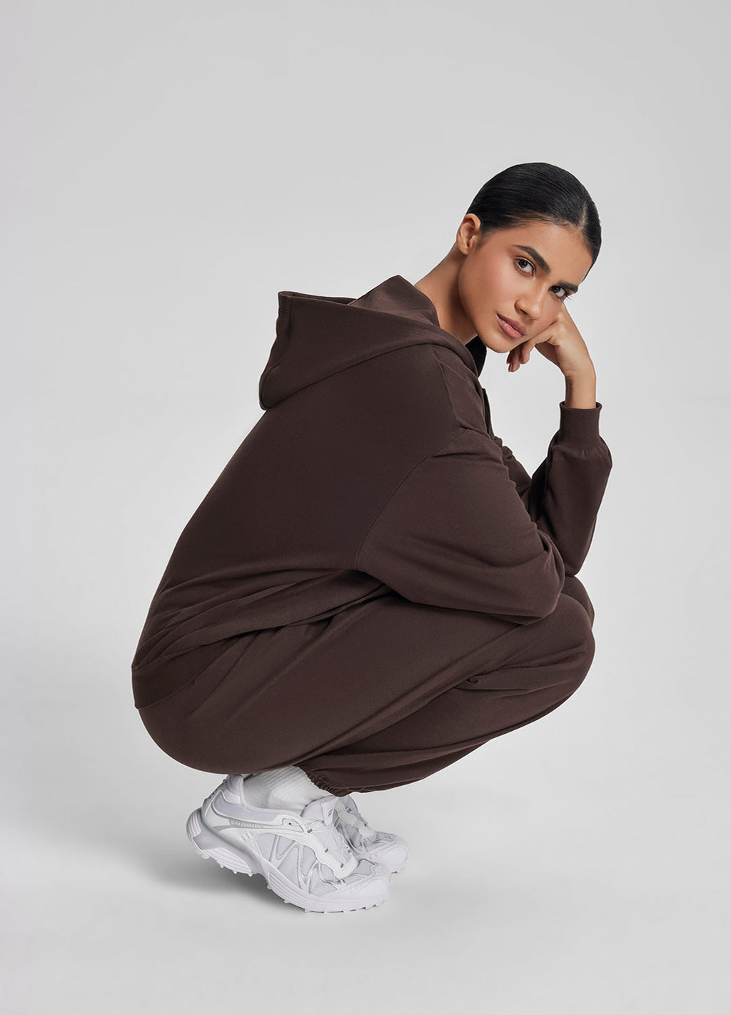 Sweat à Capuche Doux Décontracté Oversize Entièrement Zippé avec Poches Kangourou