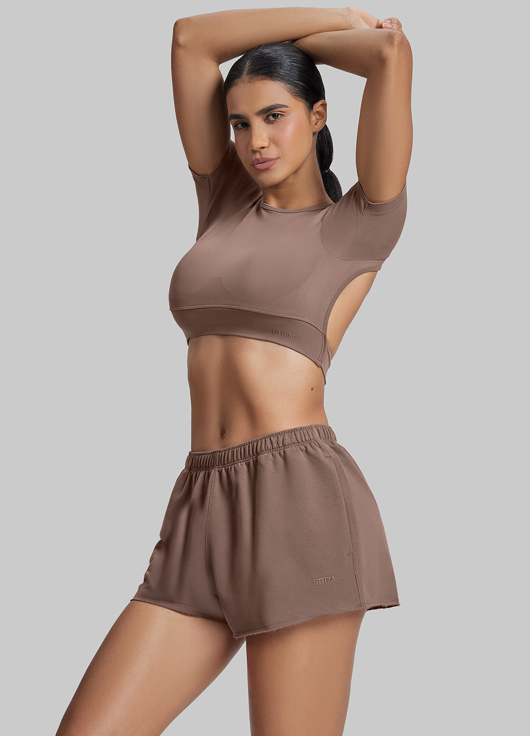 Shorts en jersey French Terry mi-cuisse, confortables et extensibles à la taille