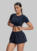 Short en jersey French Terry mi-cuisse, confortable et extensible à la taille
