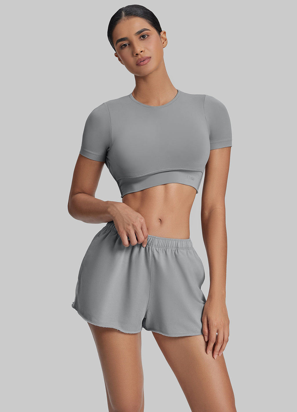 Short en molleton à taille élastique mi-cuisse confortable