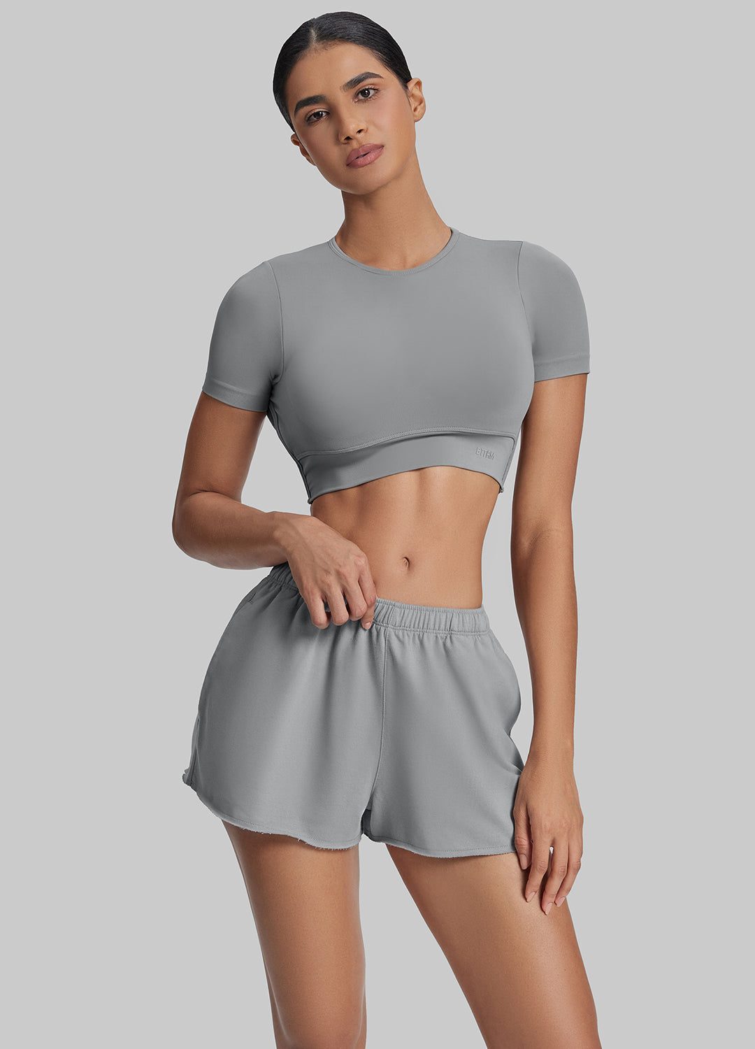 Short en molleton à taille élastique mi-cuisse confortable