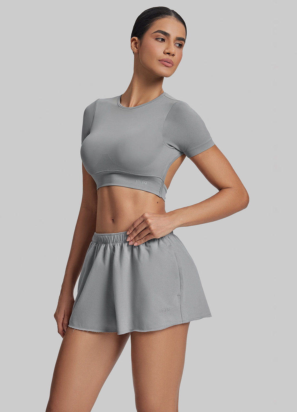 Short en molleton à taille élastique mi-cuisse confortable