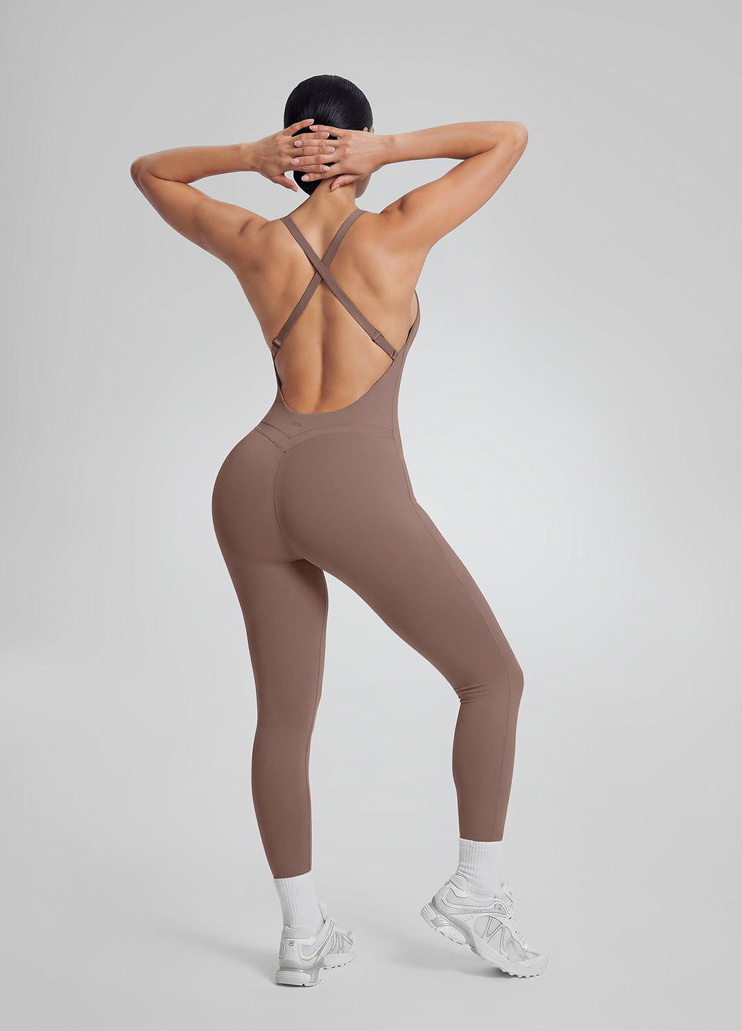 Body Gainant Longue Bretelles Croisées Soutien-Gorge Intégré Anti-Transpiration