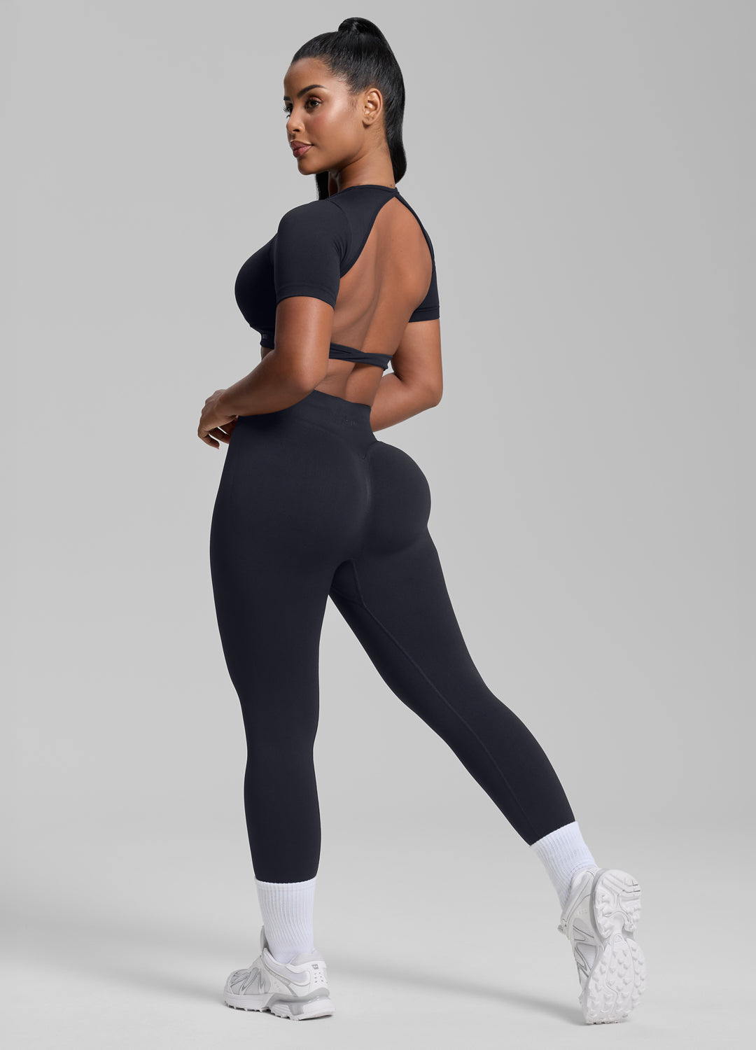 Legging d'entraînement taille haute galbant ventre plat et effet push-up