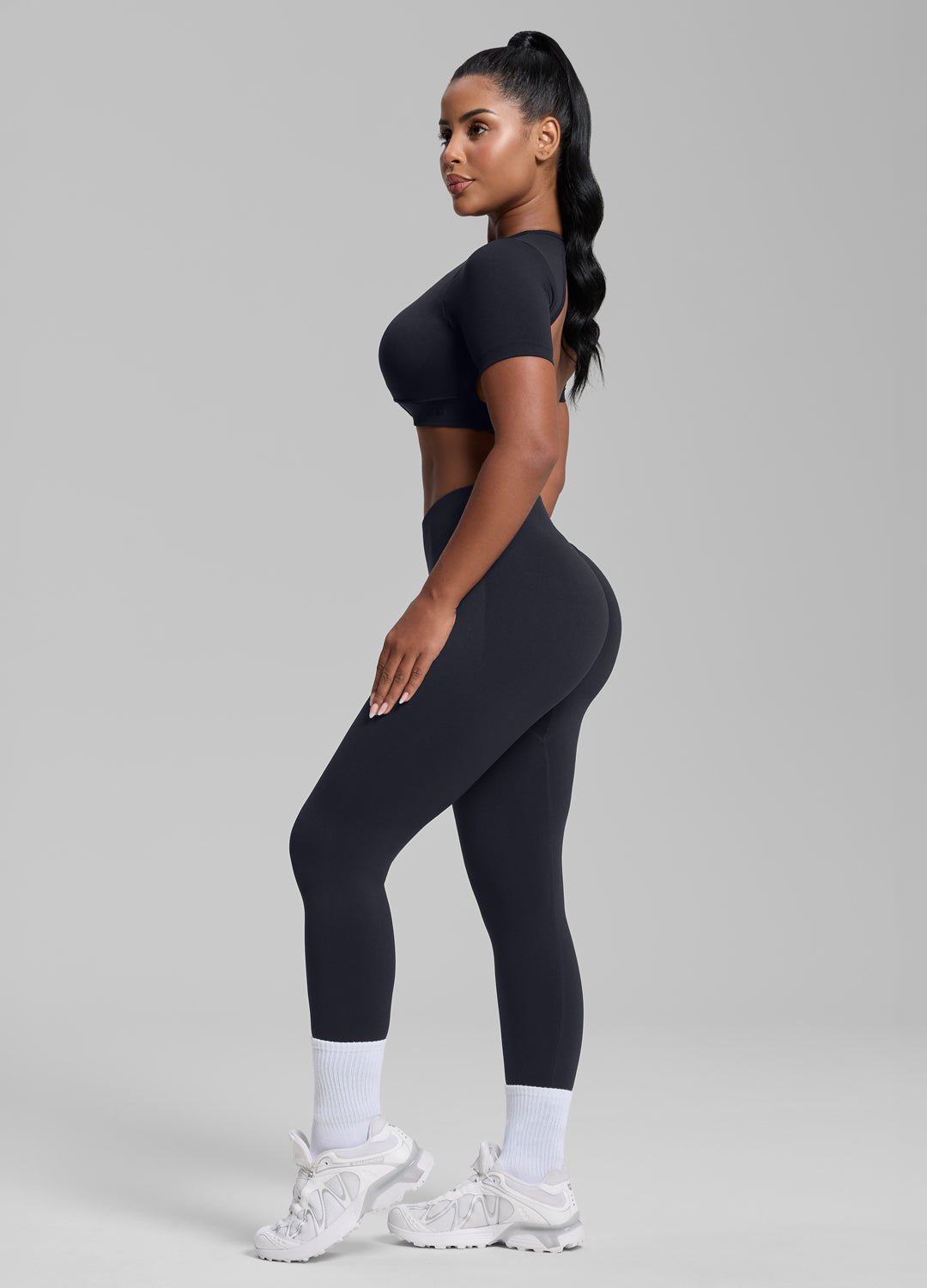 Legging d'entraînement taille haute galbant ventre plat et effet push-up