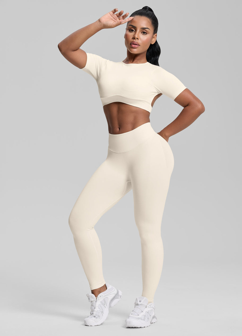 Legging d'entraînement galbant taille haute, rehausseur de fessier et contrôle du ventre