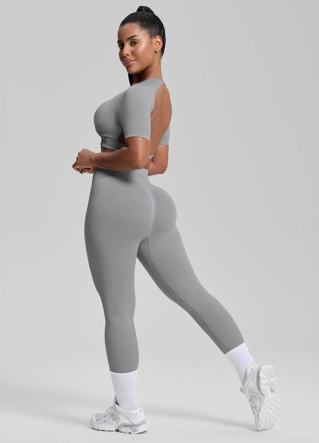 Legging de sport taille haute, gainant et rehausseur de fesses