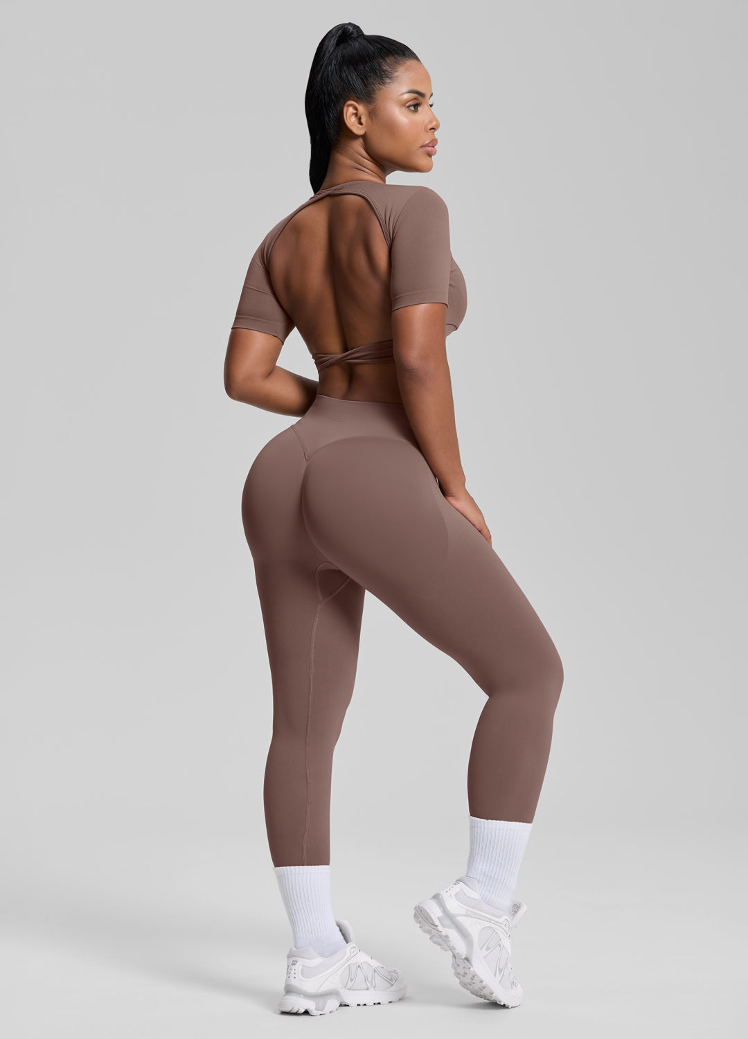 Leggings d'entraînement galbants, taille haute, contrôle du ventre, effet push-up