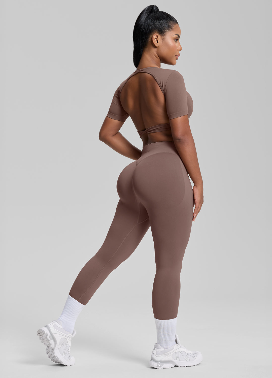 Leggings d'entraînement galbants, taille haute, contrôle du ventre, effet push-up