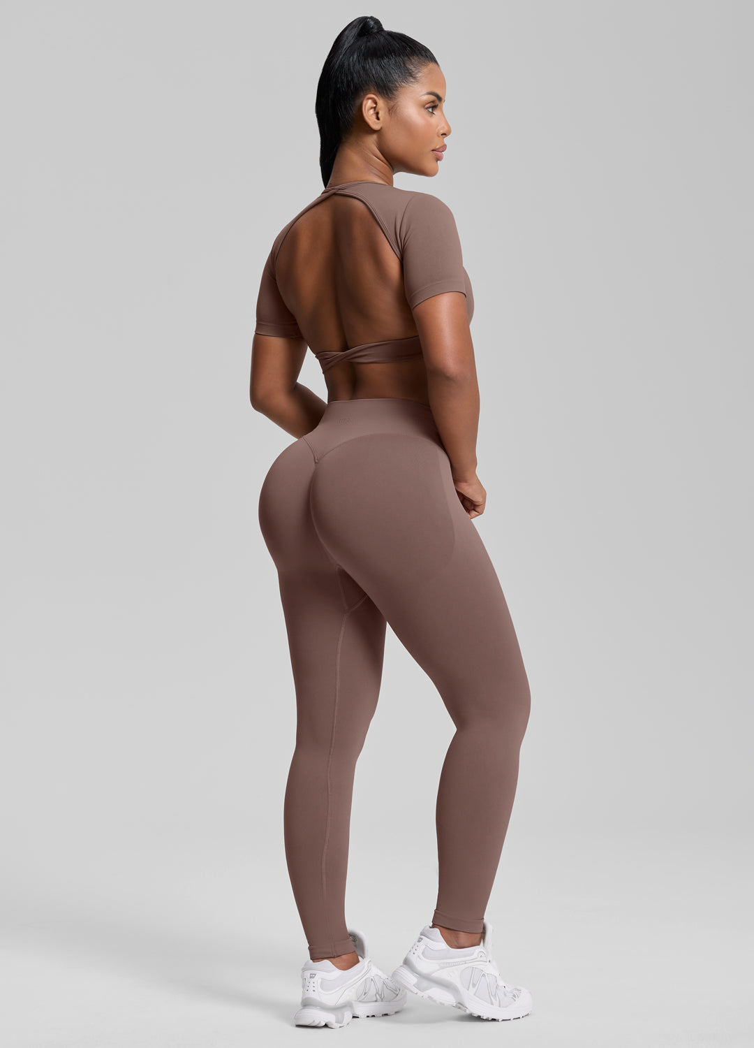 Leggings d'entraînement galbants, taille haute, contrôle du ventre, effet push-up