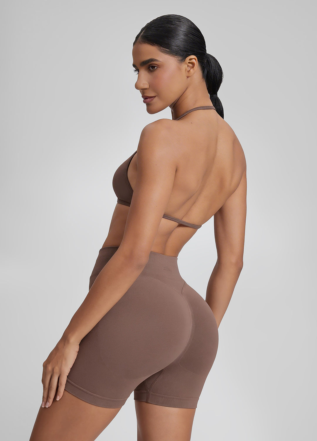 Soutien-gorge dos nu à licou, à bretelles, en tricot de sergé fonctionnel