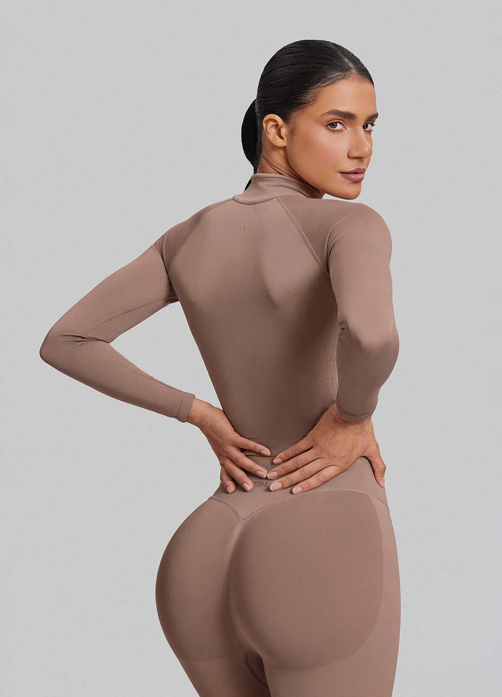 Veste longue zippée, sans coutures, respirante et chaude