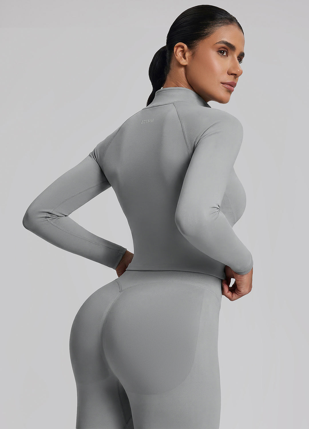 Veste longue respirante et chaude sans coutures avec fermeture éclair intégrale