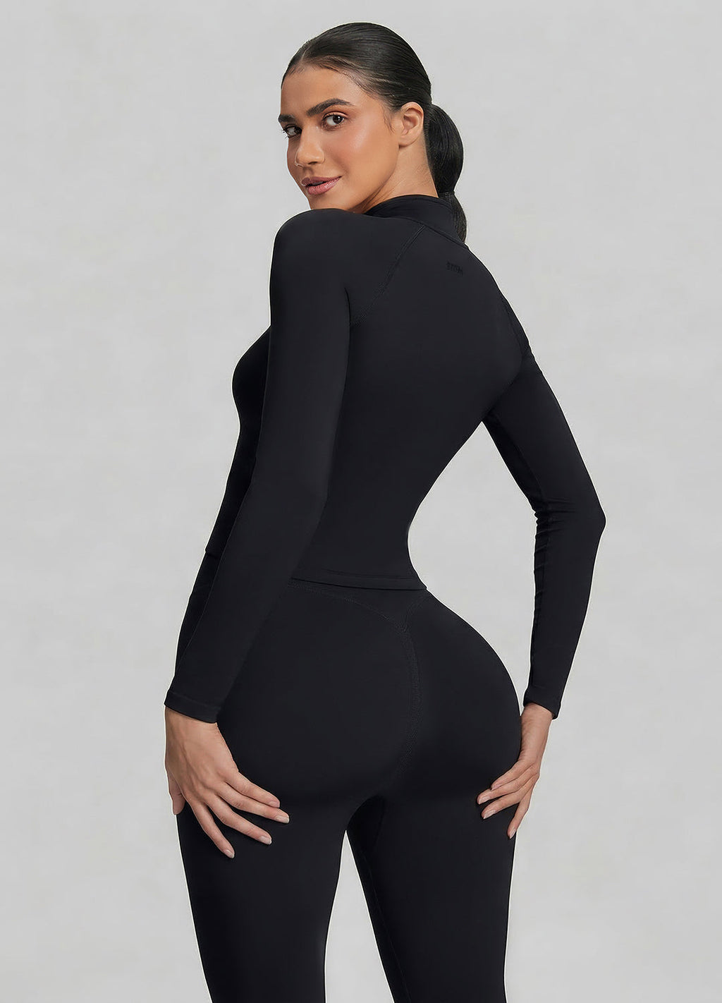 Veste longue, entièrement zippée, sans couture, respirante et chaude