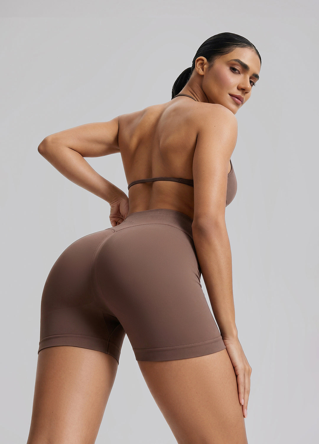 Short sculptant d'entraînement taille haute, rehausseur de fesses, contrôle du ventre 4.5